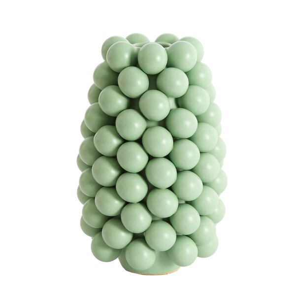 Light en Living Vaas deco Ø18X28 cm BOYANG keramiek mat mintgroen