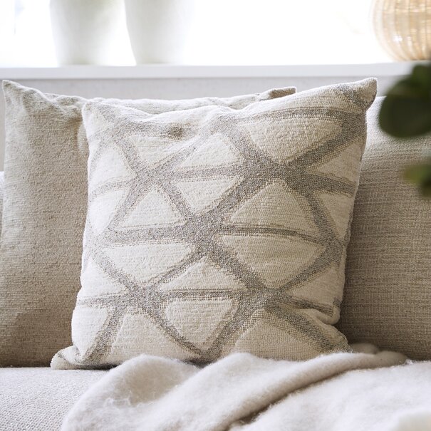 Light en Living Kussen 45x45 cm MUNCIE zand+crème