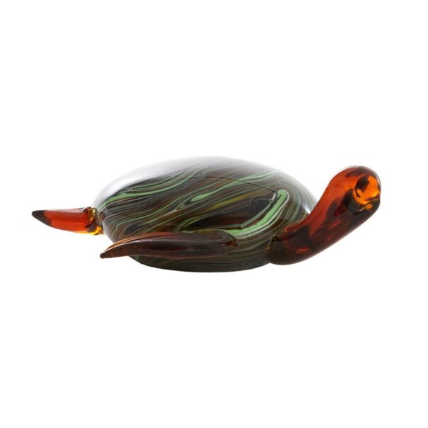Light en Living Ornament 19x16x7 cm TURTLE glas amber+groen