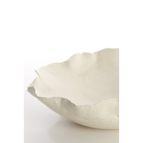 Light en Living Schaal 34x31x11 cm BANDA keramiek crème