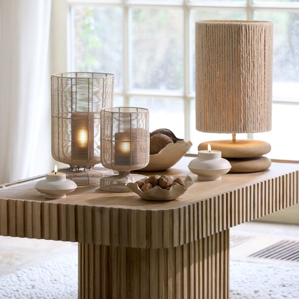 Light en Living Schaal 34x31x11 cm BANDA keramiek crème