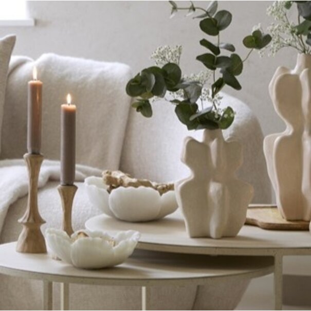 Light en Living Schaal 20,5X19,5X7,5 cm FRESIA creme