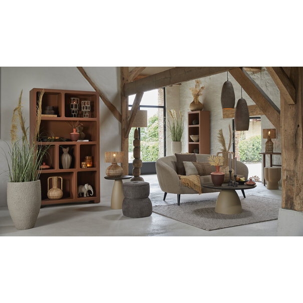 Light en Living Sidetable Ø34,5X45 cm JUNTO keramiek mat zand