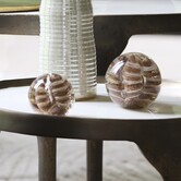 Ornament Ø8X8 cm SAEL Glas Bruin+Creme+Glitter