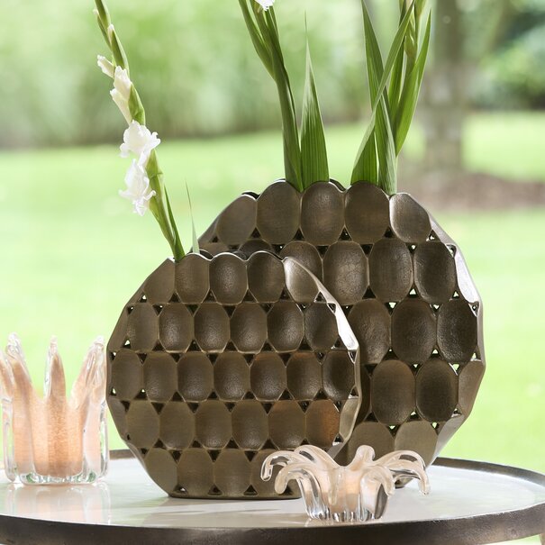 Light en Living Vaas deco 32X9X33 cm ORLAN goud