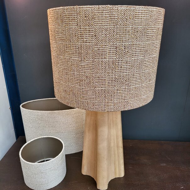 Light en Living Kap cilinder 40-40-30 cm RAVI bruin