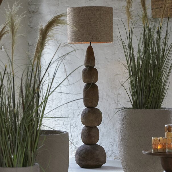 Light en Living Kap cilinder 40-40-30 cm RAVI bruin