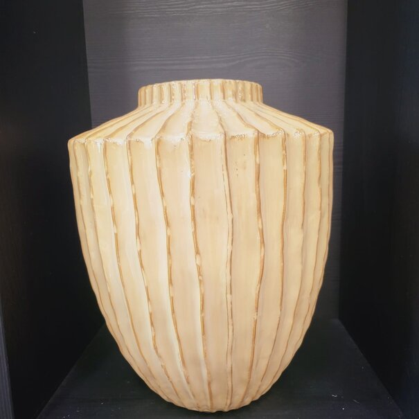 Light en Living Vaas deco Ø32X40 cm TALEA keramiek zand-beige