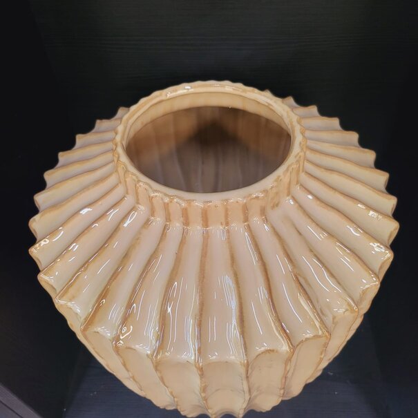 Light en Living Vaas deco Ø32X40 cm TALEA keramiek zand-beige