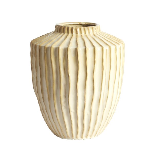 Light en Living Vaas deco Ø32X40 cm TALEA keramiek zand-beige