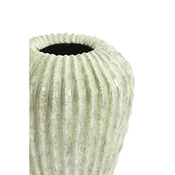 Light en Living Vaas deco Ø29x37 cm CACTI shiny mint groen