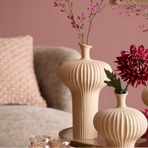 Light en Living Vaas deco  Ø23,5x42,5 cm NEVANO mat perzik