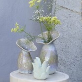 Vaas deco Ø15,5x29 cm CULLA keramiek groen+lichtblauw