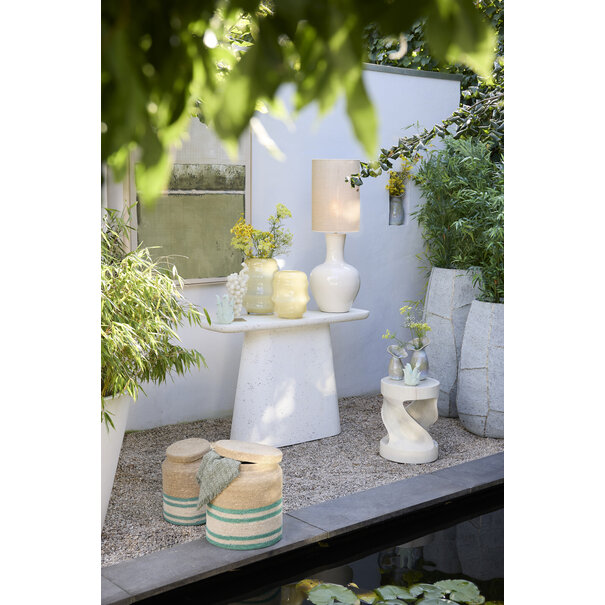 Light en Living Vaas deco Ø15,5x29 cm CULLA keramiek groen+lichtblauw