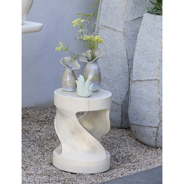 Light en Living Vaas deco Ø15,5x29 cm CULLA keramiek groen+lichtblauw