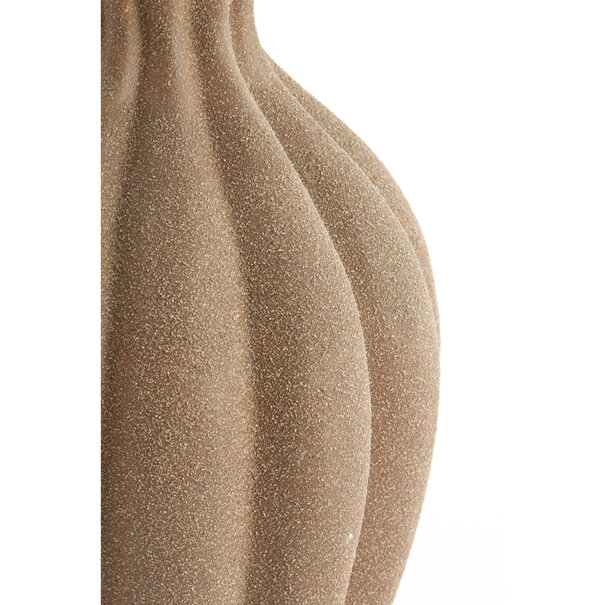 Light en Living Vaas deco Ø21,5x40,5 cm SILLIAN keramiek mat bruin