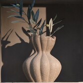 Vaas deco Ø20,5x24,5 cm SILLIAN keramiek mat bruin