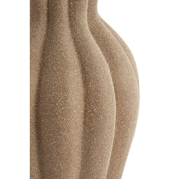 Light en Living Vaas deco Ø17,5x47,5 cm SILVIO keramiek mat bruin