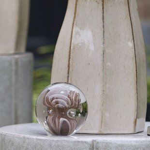 Ornament Ø10X10 cm BREON Glas Bruin+Crème