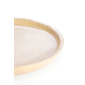 Schaal ADA Ø42x5 cm – Glanzend Zandkleurig Keramiek | Light & Living