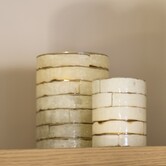 Theelicht DRONERI Ø10x13 cm – Glas Helder + Crème | Light & Living - Copy