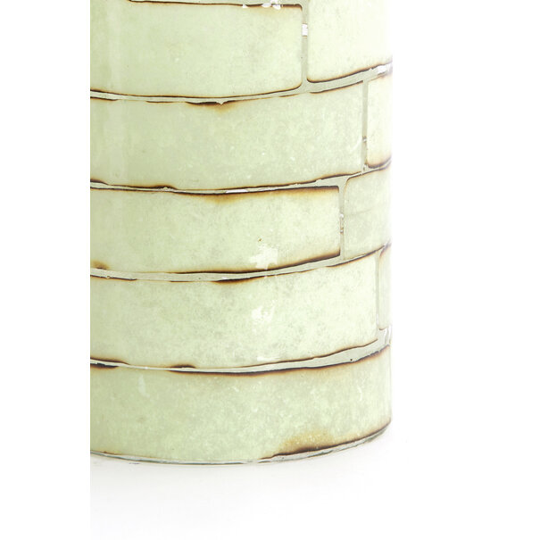 Light en Living Theelicht Ø14x20 cm DRONERI glas helder+mint groen