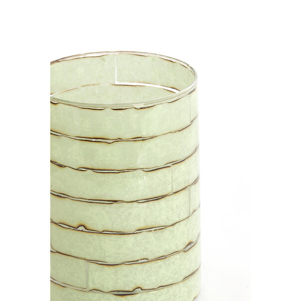 Light en Living Theelicht Ø14x20 cm DRONERI glas helder+mint groen