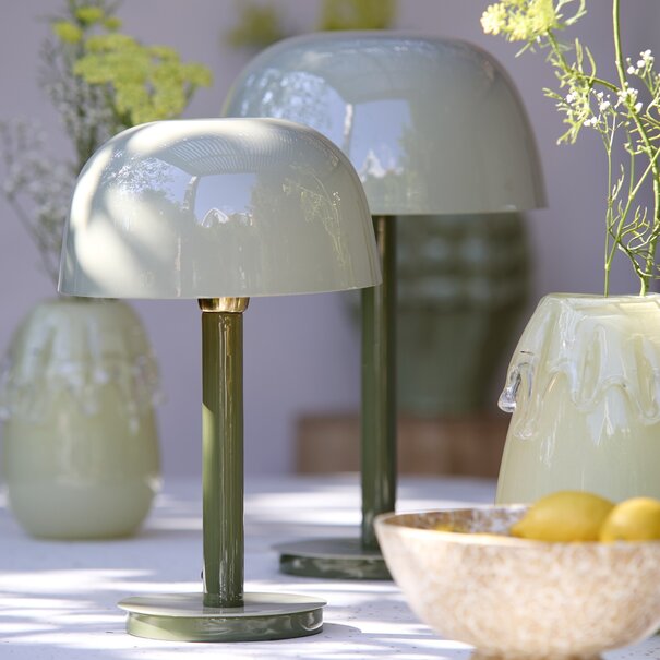 Light en Living Tafellamp Ø30x48 cm MARIVET olijf groen+licht groen
