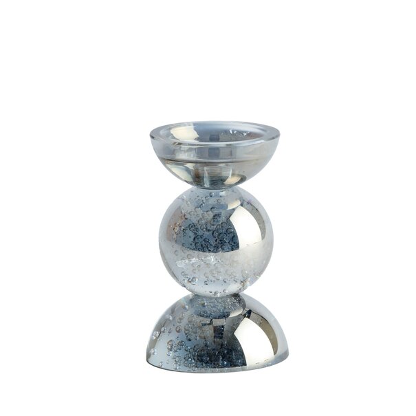 Light en Living Kaarsenhouder ITINGA glas bubbel smoke Ø9,5x15,5 cm