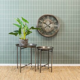 Klok Levi L silver - Ø53 cm