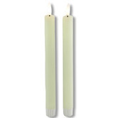 LED Licht Dinerkaars Lyon rustiek creme - set van 2