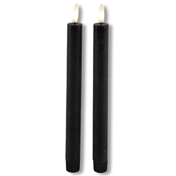 Countryfield LED Licht Dinerkaars Lyon rustiek zwart - set van 2