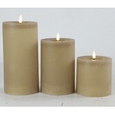 LED Licht Kaars Lyon beige - Diverse maten