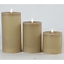 LED Licht Kaars Lyon beige - Diverse maten