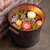 Drijfkaars Bollie set van 3 roze - diverse afmetingen