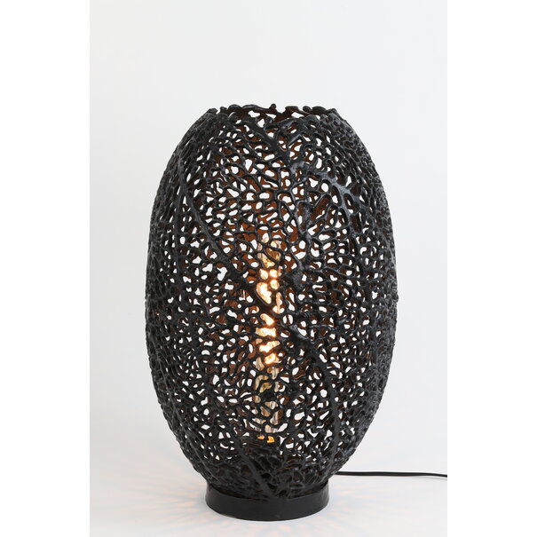 Light en Living Tafellamp SINULA zwart -  2 maten