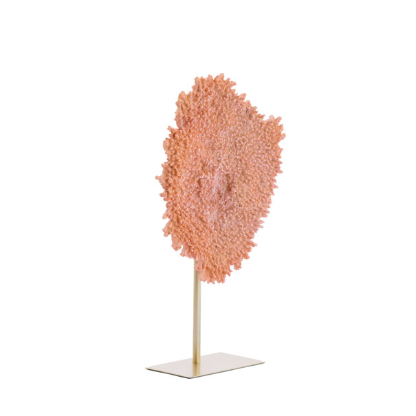 Light en Living Ornament op voet 37x31x61,5 cm CORAL koraal+antiek brons