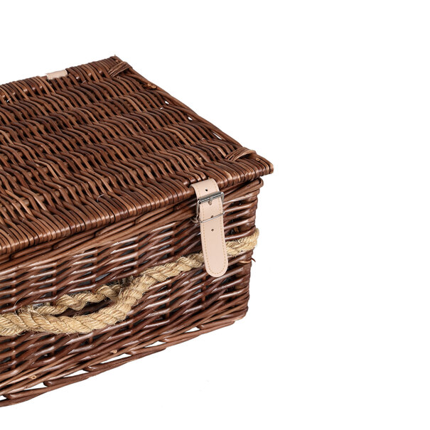 PTMD Kinzey Brown wilgen picknickmand voor 2 personen