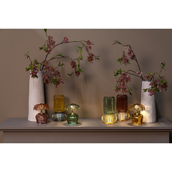 PTMD Kaydie Groen bloemvormige LED-lamp