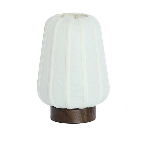 Light en Living Tafellamp Ø20x29 cm BIBURY hout print donker bruin+wit