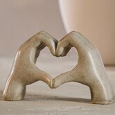 Ornament 24,5x9,5x15 cm HANDS taupe  grijs