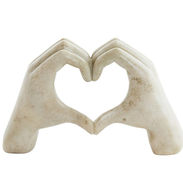 Light en Living Ornament 24,5x9,5x15 cm HANDS taupe  grijs