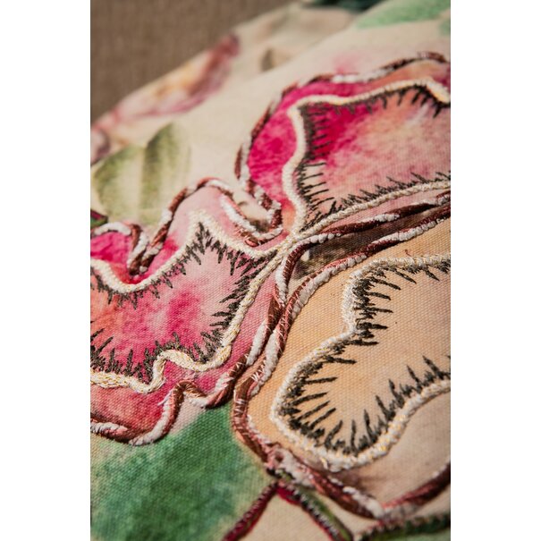 PTMD Kussen Ayumi Roze rechthoek katoen abstract