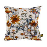 Kussen Helenor Naturel vierkant met bloemen