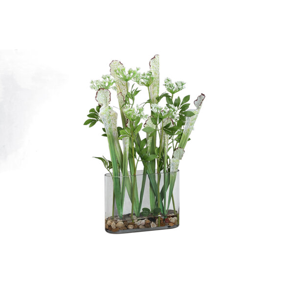 PTMD Groene planten in glazen vaas