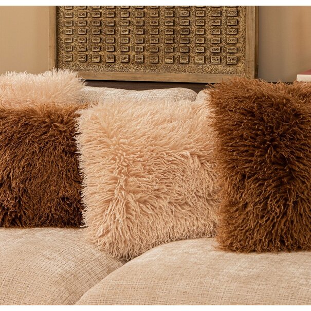 PTMD Kussen Rexx Beige vierkant