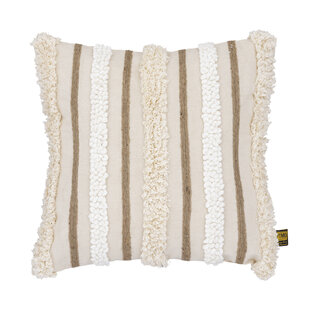 Kussen Rashel Creme vierkant katoen