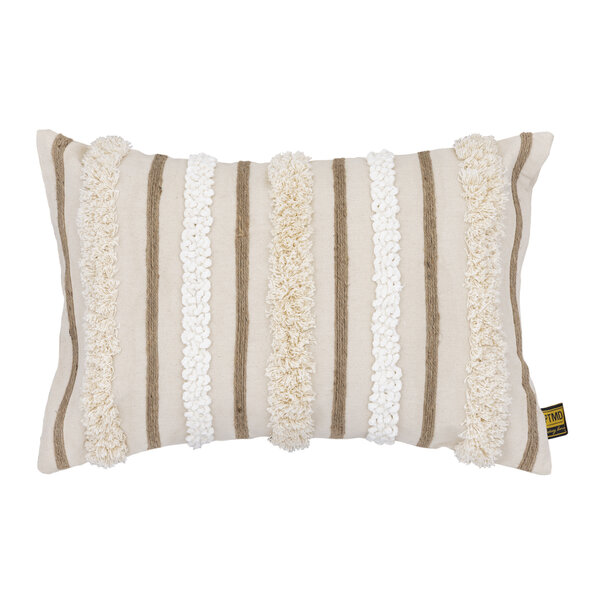 PTMD Kussen Rashel Creme rechthoekig katoen