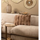 Kussen Divvo Bruin brede rib rechthoek