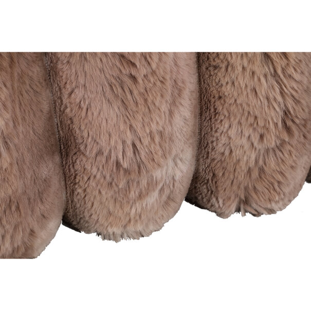 PTMD Kussen Divvo Bruin brede rib rechthoek